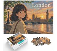 Anime Girl Walking Through Hyde Park Paths in Puzzle, 1000 pièces | Puzzle adulte 1000 pièces : se prête aux après-midis tranquilles ; quand un loisir concentré aide à décrocher.
