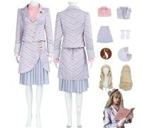 Anime Glinda Cosplay Uniforme Wicked Costume Ensemble complet avec perruque - Fête d'Halloween et Conventions Anime Ensemble complet Outfit Adultes