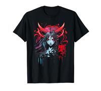 Anime Goth Girl Japonais Esthétique Grunge Horreur T-Shirt