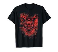 Anime Goth Japanese Oni Demon Art Horreur Gothique Fantasy T-Shirt