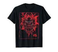 Anime Goth Japanese Oni Demon Lion Rouge Ornée Art Tatouage T-Shirt