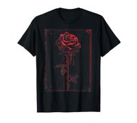 Anime Goth Withered Rose Blood Gothique Art Punk Vintage Edgy T-Shirt