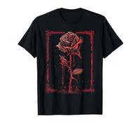 Anime Goth Withered Rose Blood Gothique Art Punk Vintage Edgy T-Shirt