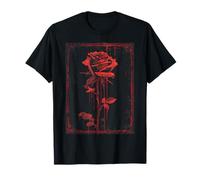 Anime Goth Withered Rose Blood Gothique Art Punk Vintage Edgy T-Shirt
