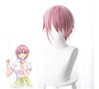 Anime Gotoubun No Hanayome Ichika Nakano Cosplay perruques 30 cm rose court droit synthétique cheveux Halloween Cosplay perruque