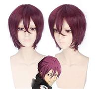 Anime gratuit! Rin Matsuoka perruque Cosplay Costume hommes femmes court résistant à la chaleur cheveux synthétiques Halloween fête jeu de rôle perruques