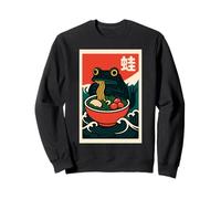 Anime Grenouille Ramen Nouilles japonaises drôles Kawaii rétro années 90 Sweatshirt