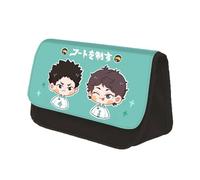 Anime Haikyu Trousse à stylos Shoyo Hinata Trousse à crayons Tobio Kageyama Figure Organisateur Sac de toilette Sacs à cosmétiques Trousse à crayons Oikawa Tooru, Type 6, 22x13x7.5cm