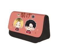 Anime Haikyu Trousse à stylos Shoyo Hinata Trousse à crayons Tobio Kageyama Figure Organisateur Sac de toilette Sacs à cosmétiques Trousse à crayons Oikawa Tooru, Type 13, 22x13x7.5cm