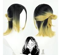 Anime Haikyuu!! Femelle Nekoma Kenma Kozume Cosplay Perruque 40cm Long Simulé Cuir Chevelu Résistant À La Chaleur Synthétique Haikiyu Femmes Perruques