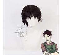 Anime Haikyuu !! Fukurodani Akaashi Keiji perruque Cosplay Costume résistant à la chaleur cheveux synthétiques hommes femmes all-match noir perruques courtes