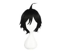 Anime Haikyuu!! Karasuno Tadashi Yamaguchi Black Short Fake Hair High School Volleyball Club Halloween Party Costume Cosplay Wig