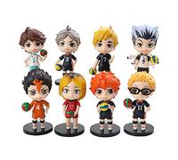 Anime Haikyuu Lot de 8 figurines Hinata Shoyo Yu Nishinoya Kozume Kenma Kei Tsukishima 10 cm