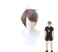 Anime Haikyuu !! Miya Osamu perruque courte Cosplay Costume résistant à la chaleur cheveux synthétiques Haikiyu fête jeu de rôle perruques