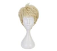 Anime Haikyuu! Perruque courte en fibre résistante à la chaleur pour homme avec bonnet de perruque Kei Tsukishima Blond clair