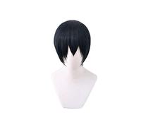 Anime Haikyuu Perruque courte en fibre résistante à la chaleur pour homme Motif Tobio Noir Bleu foncé