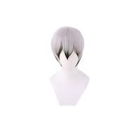 Anime Haikyuu! Perruque courte Kita Shinsuke Cosplay Noir Gris Fibre résistante à la chaleur avec bonnet de perruque pour jeux de rôle