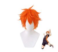 Anime Haikyuu !! Shoyo Hinata Cosplay perruque courte Orange résistant à la chaleur Fiber cheveux Costume jouer perruques + bonnet de perruque