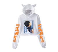 Anime Haikyuu Sweat à Capuche avec Oreilles de Chat Femmes Filles Sexy Sweatshirts Hinata Shoyo Madame Kawaii Hoodie