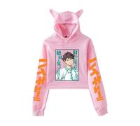Anime Haikyuu Sweat à Capuche avec Oreilles de Chat Femmes Filles Sexy Sweatshirts Hinata Shoyo Madame Kawaii Hoodie
