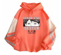 Anime Haikyuu !! Sweat à capuche doux pour les fans de manga Aoba Johsai Oikawa Tooru, Orange, S