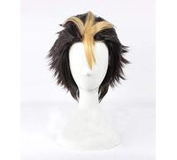 Anime Haikyuu !! Volleyball Nishinoya Yuu perruque Cosplay courte marron et blonde résistante à la chaleur + casquette de perruque gratuite taille unique