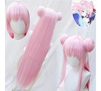 Anime Happy Sugar Life Satou Matsuzaka Cosplay Wigs 100cm Long Straight Synthetic Hair+ Buns + Wig Cap
