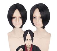Anime Hoozuki no Reitetsu HOZUKI perruque cosplay Nana partie médiane court noir Cosplay Costume perruques cheveux synthétiques + bonnet de perruque perruque taille unique PL-313