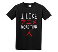Anime I Like Anime More Than People Manga Otaku Japan Gift O-Neck 100% Cotton Short Sleeve Unisex T-Shirt XXL