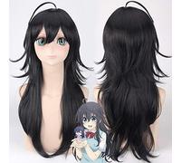 Anime Il n'y a jamais de fille en ligne? Perruque cosplay Segawa Akane cheveux jaunes synthétiques pour perruques de fête d'halloween + bonnet de perruque taille unique PL-508