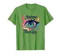 Anime is My Therapy: Vibrant Eye Art pour Les Fans d'Otaku, Anime T-Shirt, Homme, Herbe, L