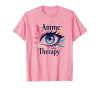 Anime is My Therapy: Vibrant Eye Art pour Les Fans d'Otaku, Anime T-Shirt, Homme, Rose, M