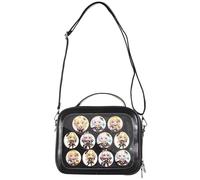 Anime Ita Sac à bandoulière avec poche d'affichage à épingles, sac Lolita imperméable en cuir synthétique pour femme, bandoulière japonaise avec sangle réglable
