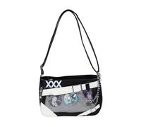 Anime Ita Sac à bandoulière pour femme pour présentation de badge et esthétique, Noir et blanc, Bohème