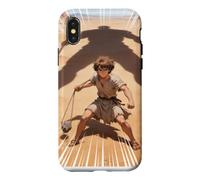 Anime Japonais épique Bible chrétienne - David & Goliath Bataille Coque pour iPhone X/XS