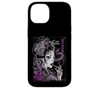 Anime Japonais Goth Cyberpunk City Geisha Art Vintage Violet Coque pour iPhone 14