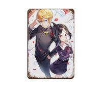 Anime japonais Kaguya-sama Love Is War Shirogane Miyuki X Shinomiya Kaguya 34 Poster rétro en métal Art Chic Art Retro Iron Painting Bar People Cave Cafe Family Garage Poster Décoration murale 20,3 x