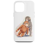 Anime Japonais Punch Monkey Snuggling Orang-outan Jouet en Peluche Coque pour iPhone 13 Pro Max