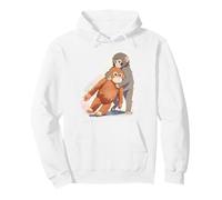 Anime Japonais Punch Monkey Snuggling Orang-outan Jouet en Peluche Sweat à Capuche
