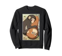 Anime Japonais Punch Monkey Snuggling Orang-outan Jouet en Peluche Sweatshirt