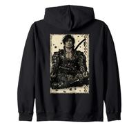 Anime Japonais rétro Samouraï Katana Zen méditer Kanji Sweat à Capuche