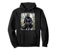 Anime Japonais Samurai Cat Warrior Sweat à Capuche