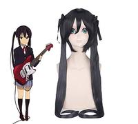 Anime K-ON! Nakano Azusa longue perruque noire Cosplay Costume femmes résistant à la chaleur perruques de cheveux synthétiques PL-169