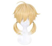 Anime Kagamine Rin/Kagamine Len Cosplay Costume perruque courte Blonde jaune cheveux synthétiques Halloween carnaval perruques KUMZ001 sœurs