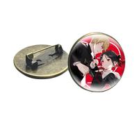 Anime Kaguya-sama : Broche Love Is War Shinomiya Kaguya Fujiwara Chika Badge Breastpin Vêtements Pin's Sac à dos Décoration Cadeau, Verre