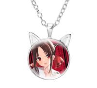 Anime Kaguya-sama: Love Is War Collier avec pendentif oreilles de chat Shinomiya Kaguya Fujiwara Chika, Verre