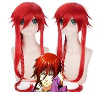 Anime Kamigami No Asobi Loki Laevatein Cosplay perruque Halloween longue tresse droite rouge synthétique cheveux cosplay perruques + bonnet de perruque taille unique PL-349
