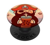 Anime Kawaii Rainbow pour Les Amateurs de thé à Bulles Pirate PopSockets PopGrip Adhésif