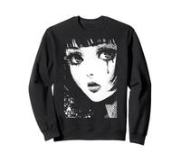 Anime Kawaii triste fille pleurant manga femme japonais gothique japonais Sweatshirt