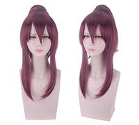 Anime KDA Akali Cosplay Wig The Rogue Assassin Akali Halloween Costume Heat Resistant Synthetic Hair Wigs Women + Wig Cap